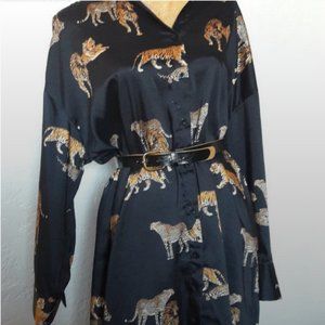 Cool Cats and Kittens Satin Big Cats Tiger Club Shirt